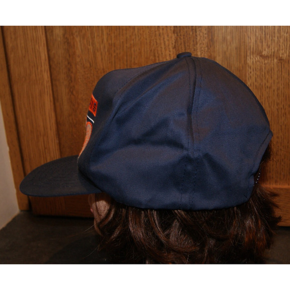 Vintage 80s ILLINOIS FIGHTING ILLINI Script Hat Cap Snapback Chief Illiniwek - Picture 6 of 9